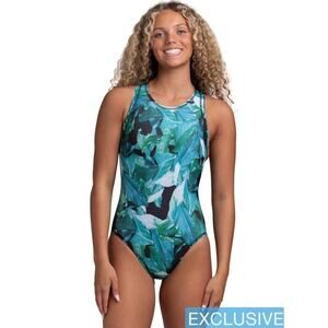 JOLYN Anique Competitive Water Polo Performance Swim Suit Palmfrond Size 36 16